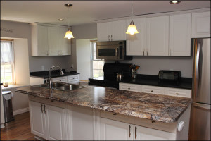 kitchen in a stone home near tweed ontario